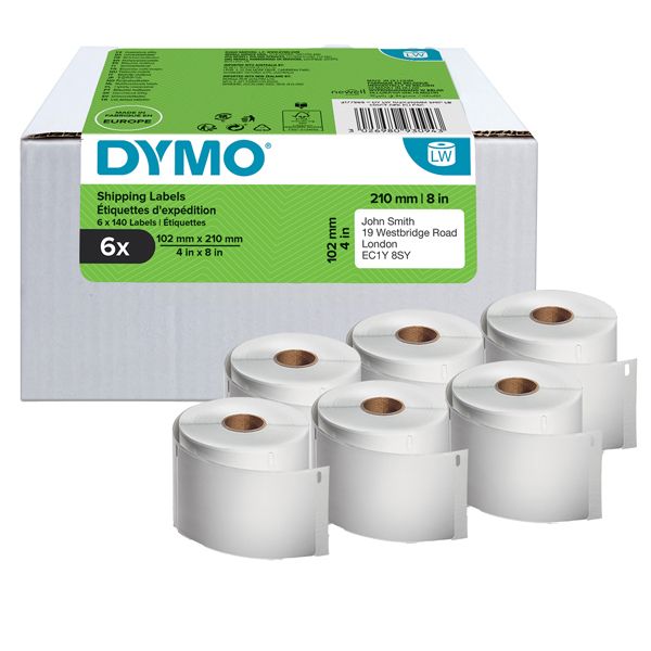 Etichette LW DHL solo per LW5XL - 102mmx210mm - 6 Rotoli - DYMO