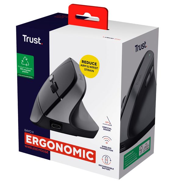 Mouse ergonomico wireless Bayo II -Trust