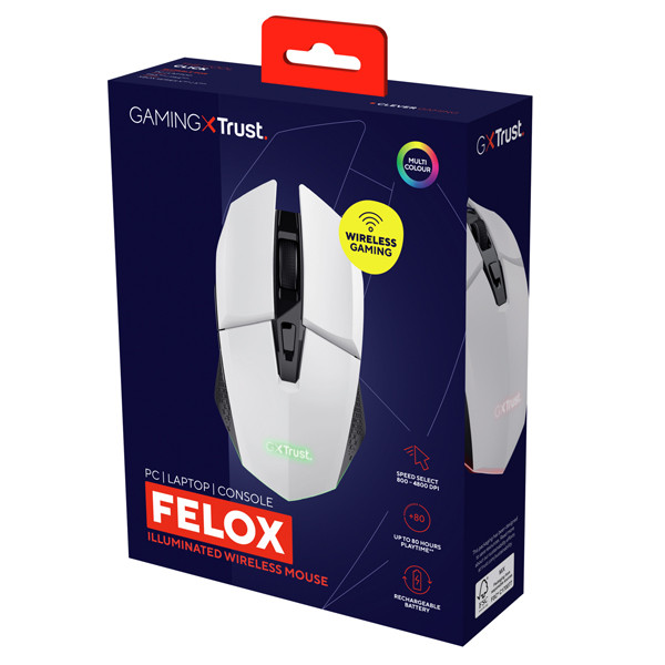 Mouse gaming illuminato wireless GXT 110 Felox - nero - Trust