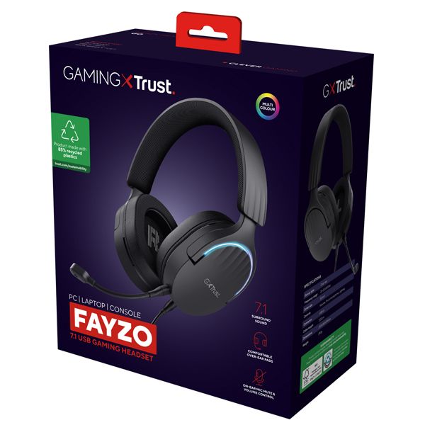 Cuffie gaming USB 7.1 GXT490 FAYZO -Trust