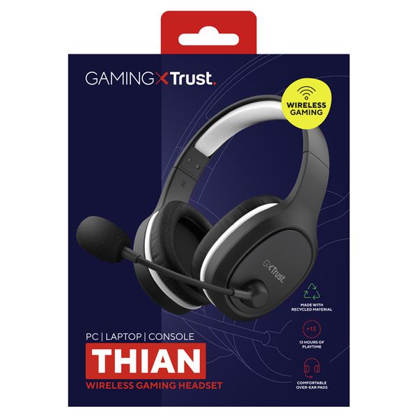 Cuffie gaming wireless con microfono GXT 391THIAN - nero -Trust