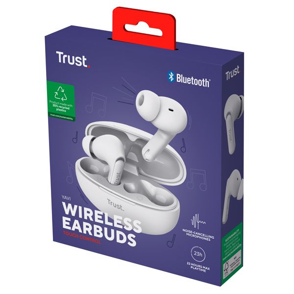 Cuffie bluetooth wireless YAVI - bianco-Trust