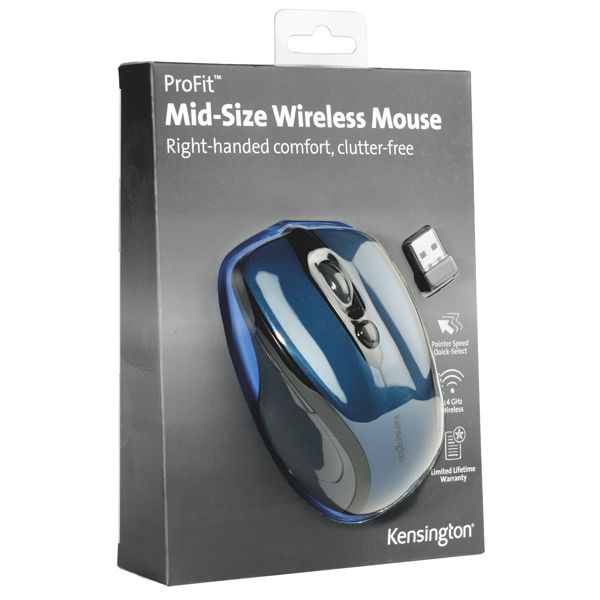 Mouse wireless Pro Fit - di medie dimensioni - blu zaffiro - Kensington
