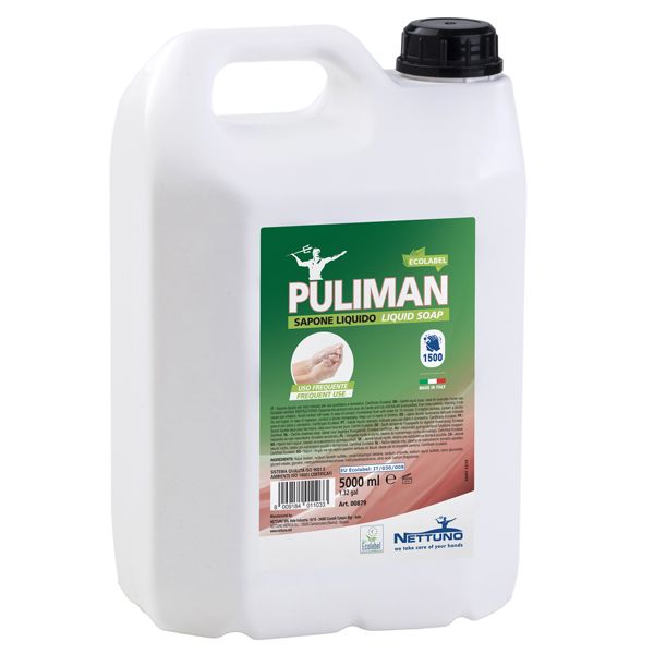 Sapone liquido Puliman Ecolabel - 5 L - Nettuno