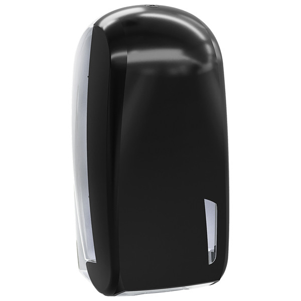Dispenser carta igienica Skin Carbon - interfogliata - piegata a V e Z - 32,8 x 13,5 x 16,5 cm - 550/450 fogli - nero - Mar Plast