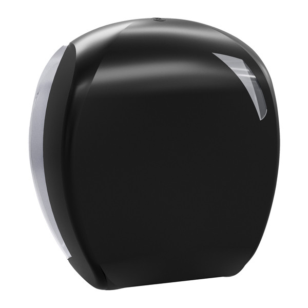 Dispenser carta igienica Skin Carbon rotolo Mini Jumbo - 29,6 x 13,5 x 27,7 cm - rotolo diametro 24 cm - nero - Mar Plast