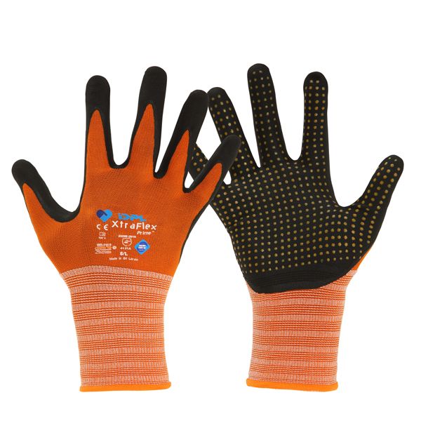 Guanti mechanical Safety Palmpro Xtraflex Prime 213 - taglia L - arancione/nero - Icoguanti