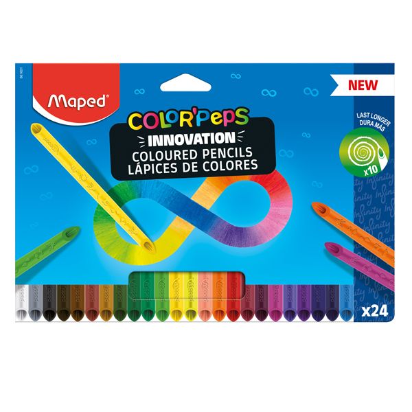 Pastello Color'Peps Infinity - colori assortiti - Maped - conf. 24 pezzi