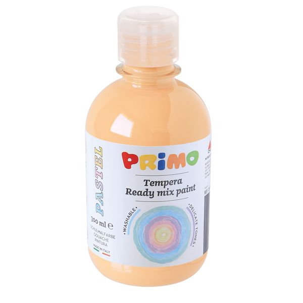 Tempera brillante pastello - 300 ml - colori pastel assortiti - Primo - box 6 colori