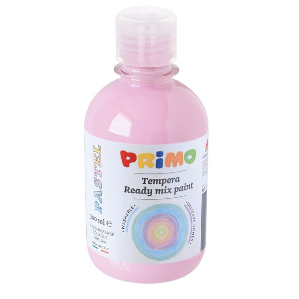Tempera brillante pastello - 300 ml - colori pastel assortiti - Primo - box 6 colori