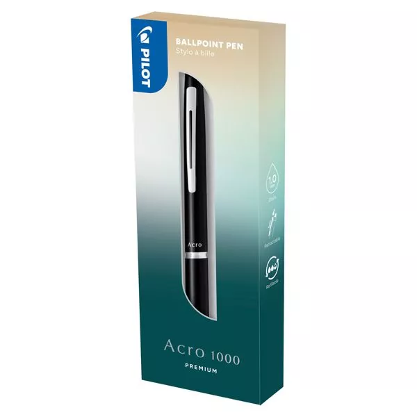 Penna a sfera scatto Acro 1000 - punta 1.0 mm - fusto nero - Pilot
