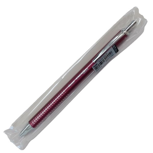 Penna roller EnerGel Metal Slim - punta 0,7 mm - fusto rosso - Pentel