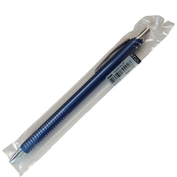 Penna roller EnerGel Metal Slim - punta 0,7 mm - fusto blu - Pentel