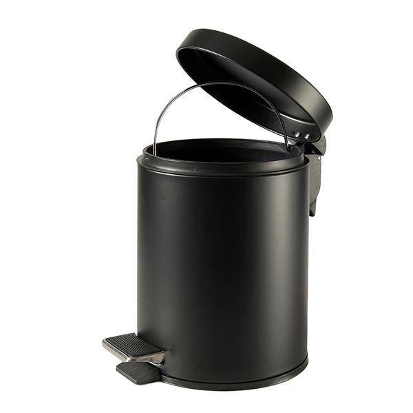 Pattumiera Premium - con pedale e vaschetta - 3 L - nero satinato - Perfetto