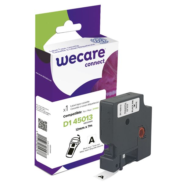 Armor Nastro Compatibile per DYMO TIPO D1 (12MMX7M) NERO/BIANCO