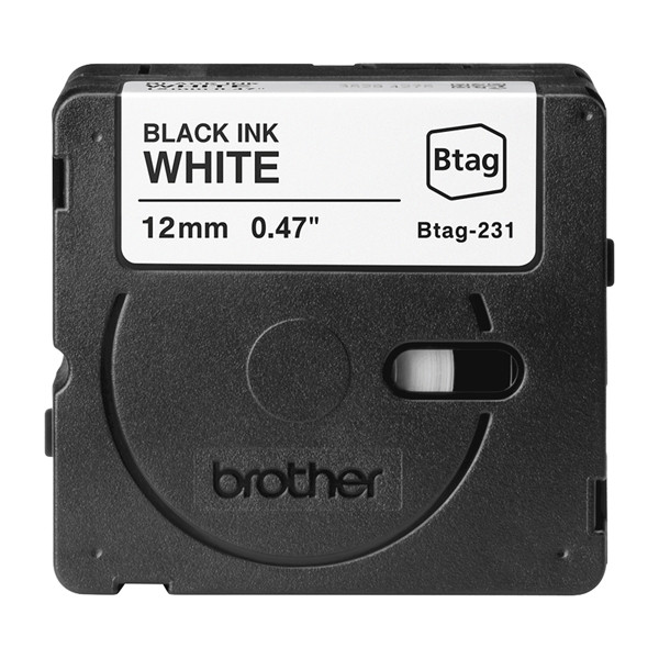 Brother - Nastro - Nero/Bianco - BTAG231 - 12mm x 4mt