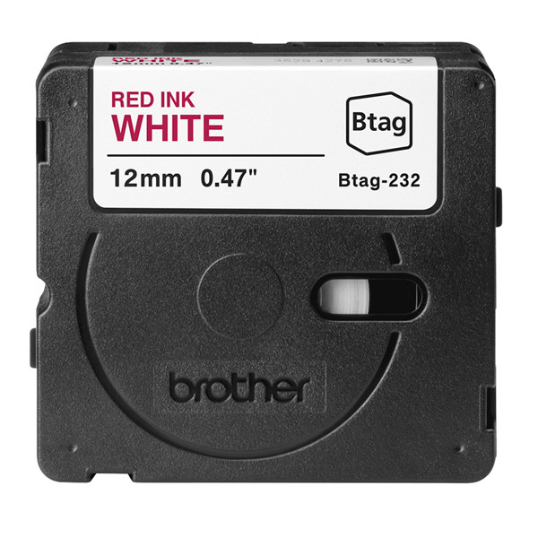 Brother - Nastro - Rosso/Bianco - BTAG232 - 12mm x 4mt
