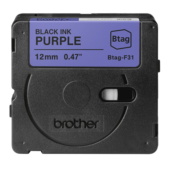 Brother - Nastro - Nero/Viola - BTAGF31 - 12mm x 4mt