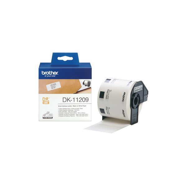 Brother - Rotolo 800 Etichette 29 x 62 mm - Nero/Bianco - DK-11209