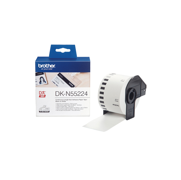Brother - Nastro non adesivo - Nero/Bianco - 54mm x 30,48mt - DKN55224