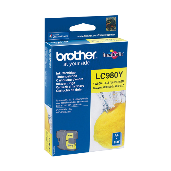 Brother - Cartuccia - Giallo - LC980Y - 260 pag