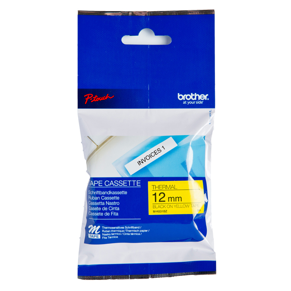 Brother - Nastro - Nero/Giallo - MK631 - 12mm x 8mt