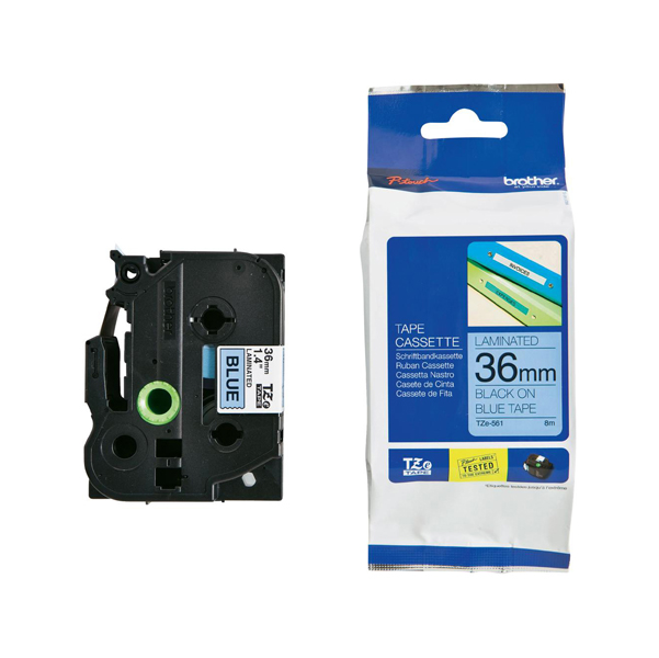 Brother - Nastro - Nero/Blu - TZE561 - 36mm x 8mt