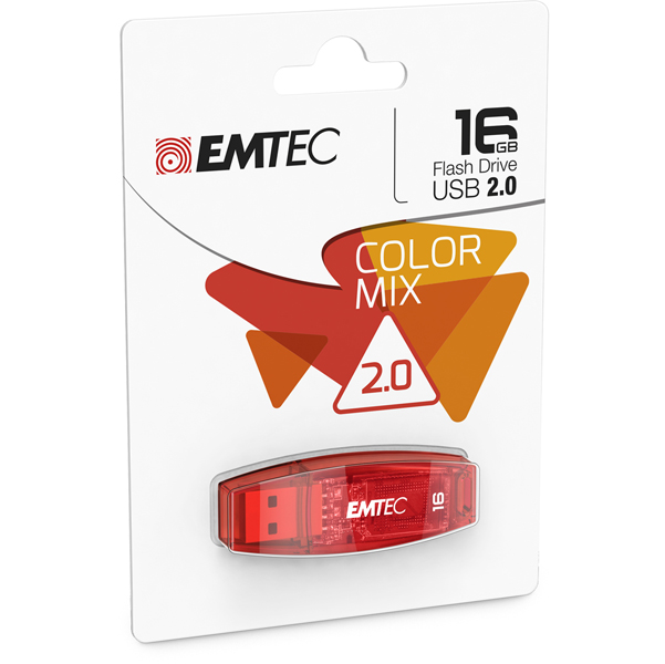 Emtec - Memoria Usb 2.0 - Rosso - ECMMD16GC410 - 16GB