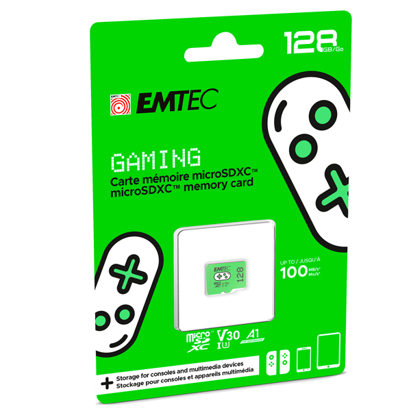 Emtec mSD 128GB UHS-I U3 V30 A1 Gaming Verde