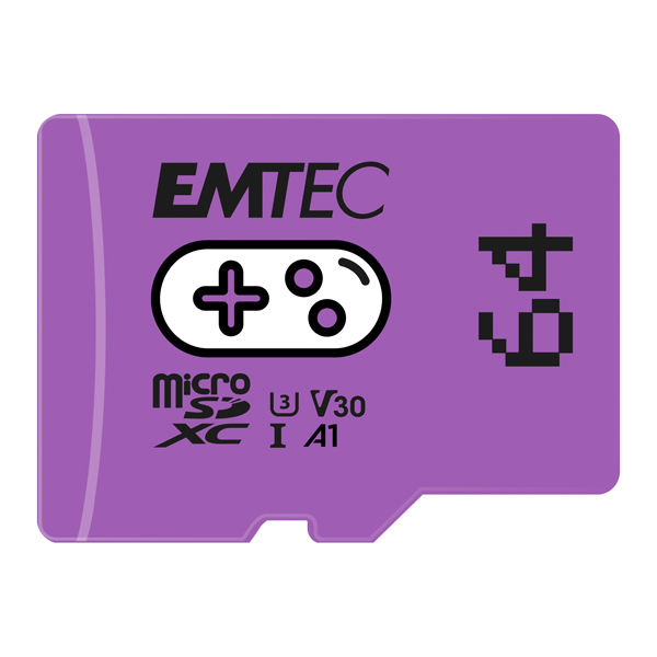 Emtec mSD 64GB UHS-I U3 V30 A1 Gaming Viola