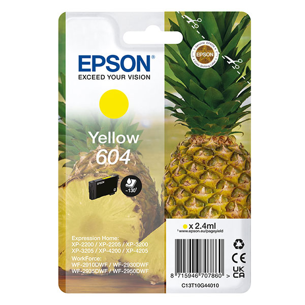 Epson - Cartuccia - Giallo - 604 - C13T10G44010 - 2,4 ml