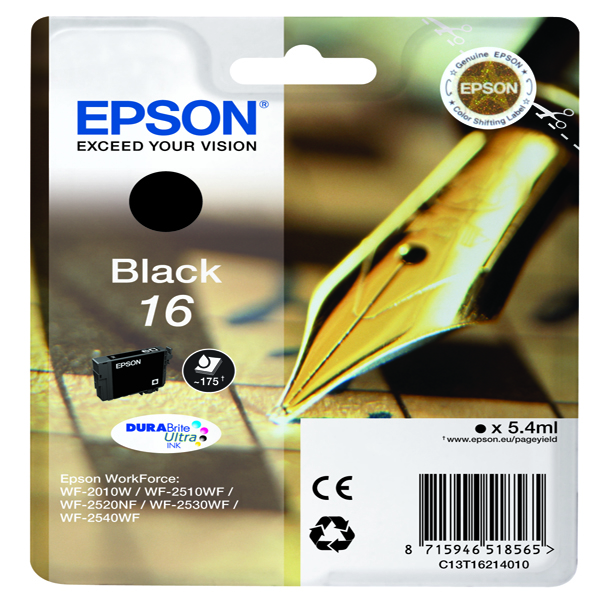 Epson - Cartuccia ink - 16 - Nero - C13T16214012 - 5,4ml