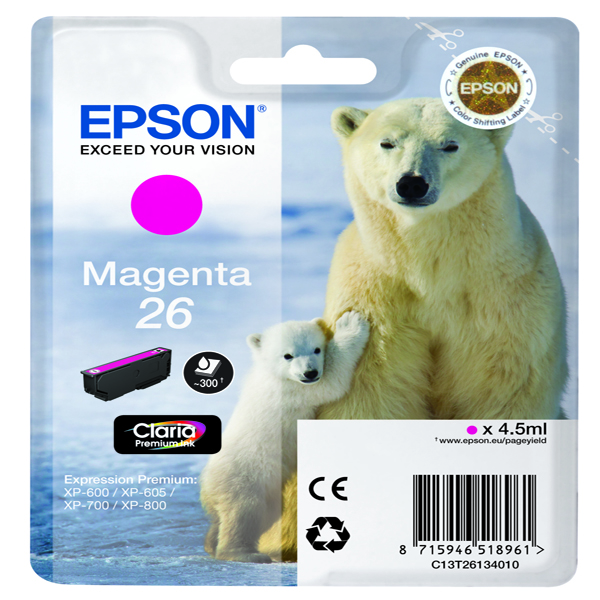 Epson - Cartuccia ink - 26 - Magenta - C13T26134012 - 4,5ml