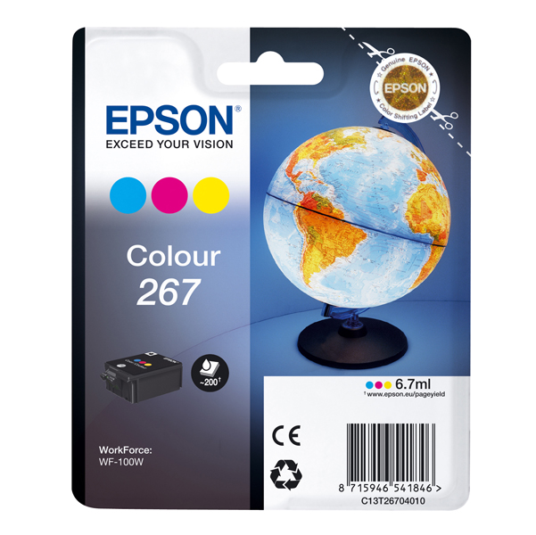Epson - Cartuccia ink - 267 - C/M/Y - C13T26704010 - 6,7ml