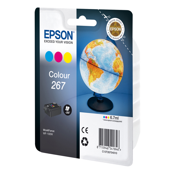 Epson - Cartuccia ink - 267 - C/M/Y - C13T26704010 - 6,7ml