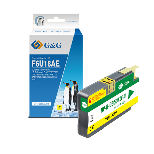 GG - Cartuccia ink Compatibile per HP Officejet 8702 AIOPro 8210/8211/8218Pro - Giallo
