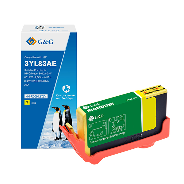GG - Cartuccia ink Compatibile per HP OfficeJet 8012/8014/8015 - Giallo