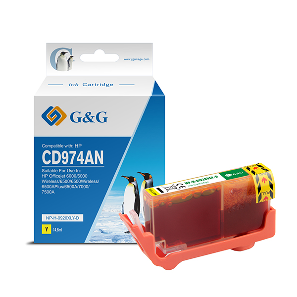 GG - Cartuccia ink Compatibile per HP officejet 6000/6500/7000/7500A - Giallo