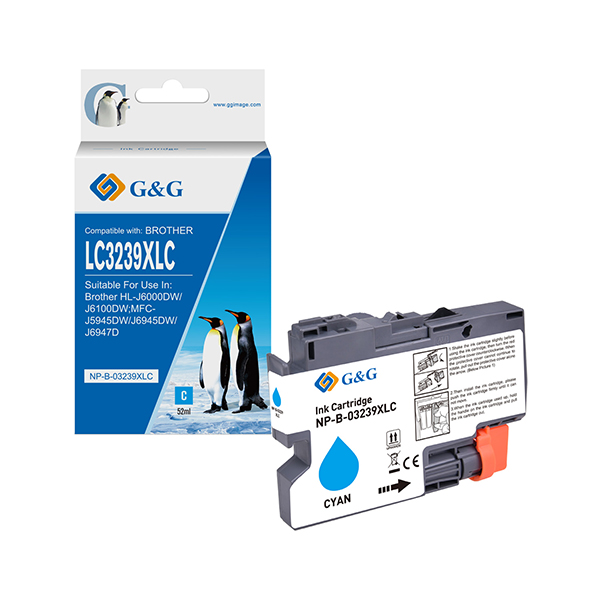 GG - Cartuccia ink Compatibile per Brother HL-J6000DW/J6100DWMFC-J5945DW - Ciano