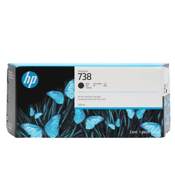 Hp Cartuccia DesignJet Ink 738 Giallo -300 ml