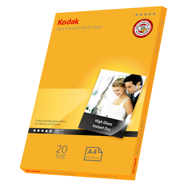 Kodak - Carta fotografica Ultra Premium lucida - A4 - 280 gr - 20 fogli - 5740-085
