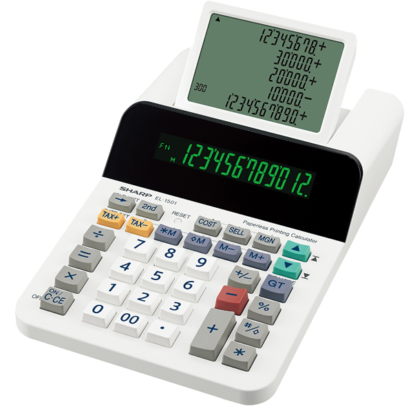 Calcolatrice scrivente EL 1501 12 cifre display a 12 cifre con uno LCD a 5 righe