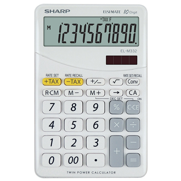 Sharp - Calcolatrice da tavolo - Bianco - EL M332B - 10 cifre