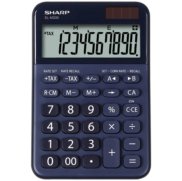 Calcolatrice da tavolo EL M335 - 10 cifre - Blu - Sharp - ELM335 BBL