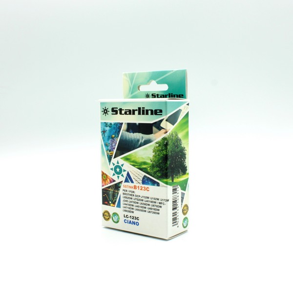 Starline - Cartuccia ink - per Brother - Ciano - LC123C - 10ml