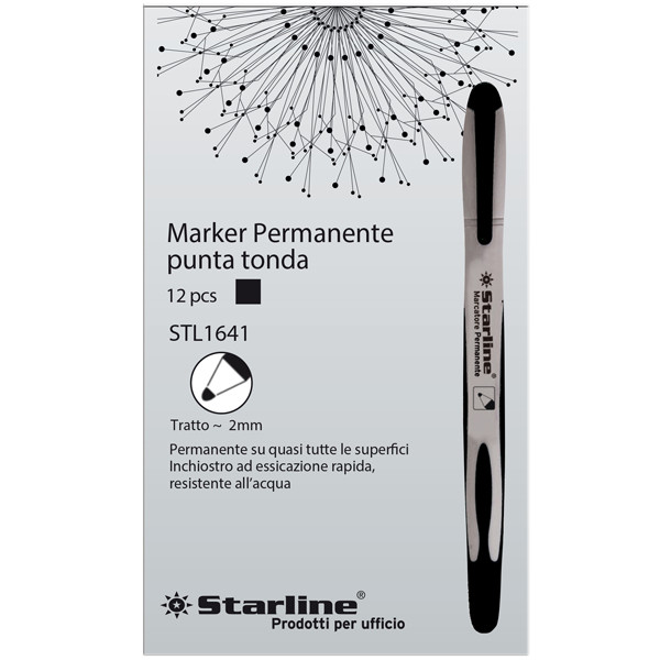 Marcatore permanente Starline - punta tonda 2,0mm - nero - Starline