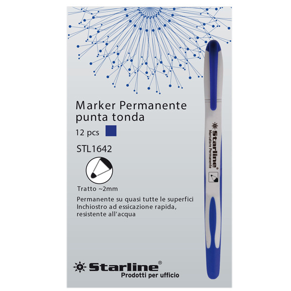 Marcatore permanente Starline - punta tonda 2,0mm - blu - Starline