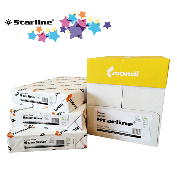 Carta bianca Starline - A4 - 80 gr - bianco - Starline - risma 500 fogli - in mini pallet da 50 risme