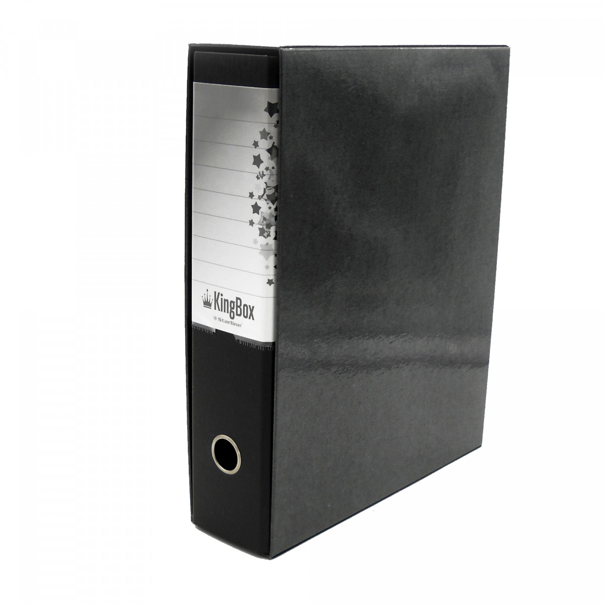 Registratore Kingbox - dorso 8 cm - protocollo 23 x 33 cm - nero - Starline