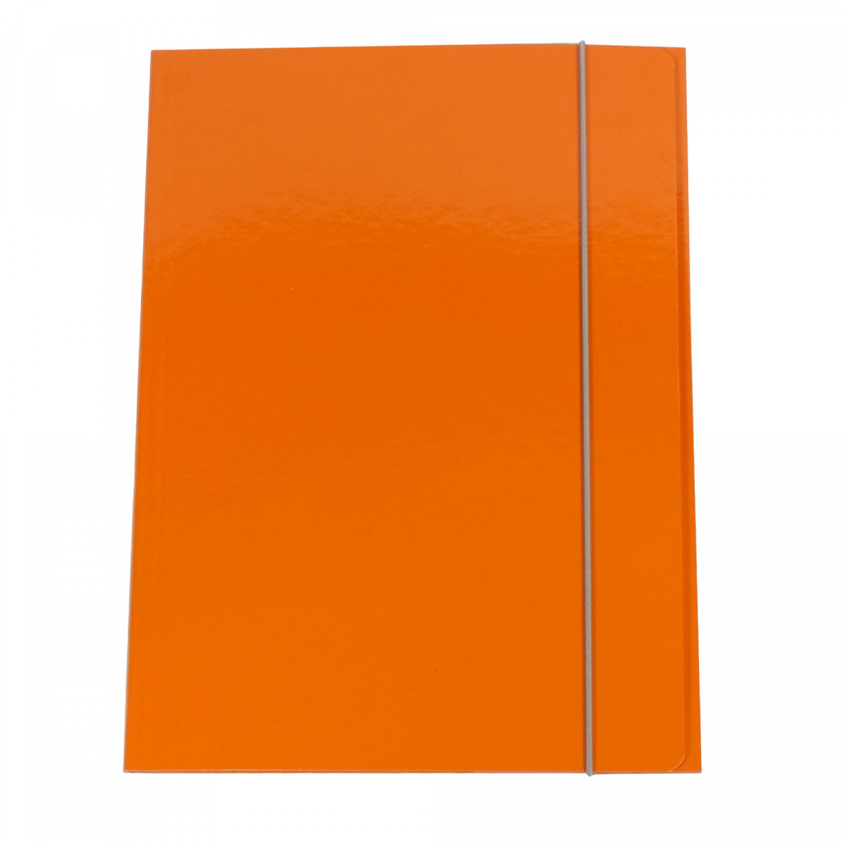 Cartella 3 lembi con elastico Queen - A4 - dorso variabile - cartone plastificato - arancio - Starline